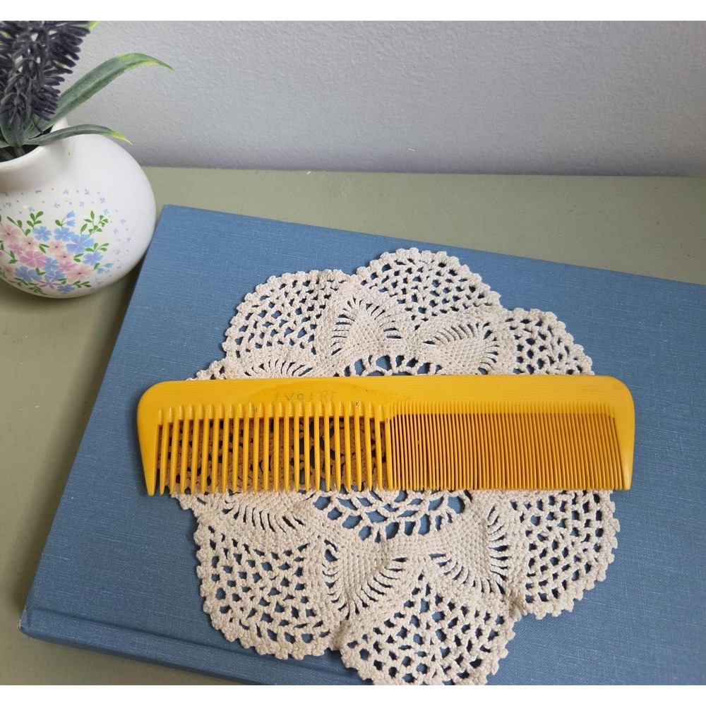 Antique 1920s French Ivory Comb Made in England 8" Celluloid Dressing Comb